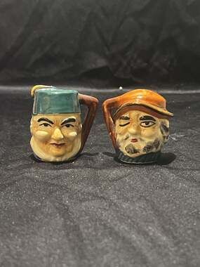 Vintage Ceramic Salt & Pepper Shaker Set Shriners Masonic Masons